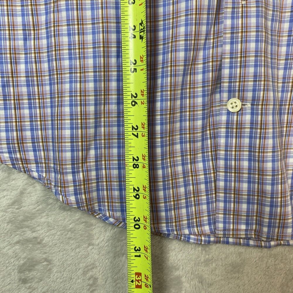 Peter Millar Crown Shirt Mens Small Long Sleeve Plaid Multicolor 100% Cotton - Picture 5 of 7